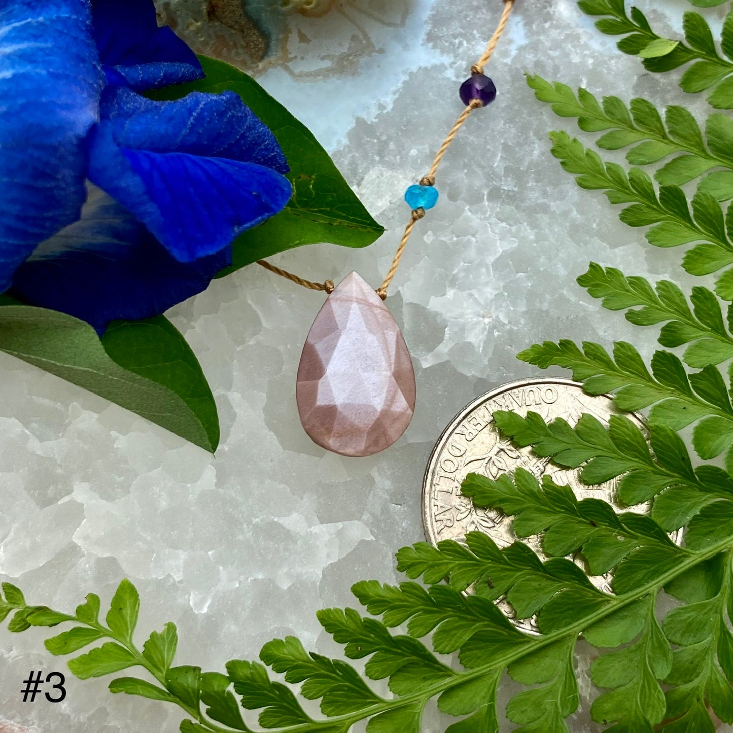 Chocolate Moonstone Rainbow Drop