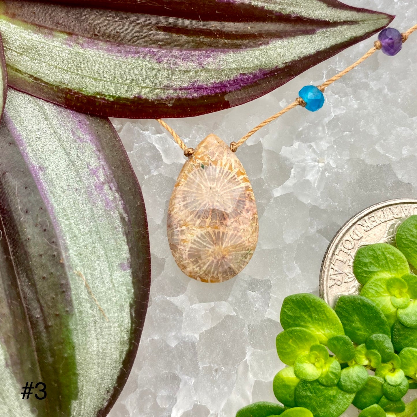 Flower Jasper Rainbow Drop