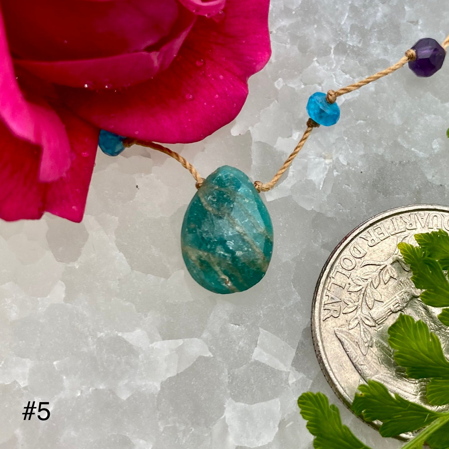 Amazonite Rainbow Drop