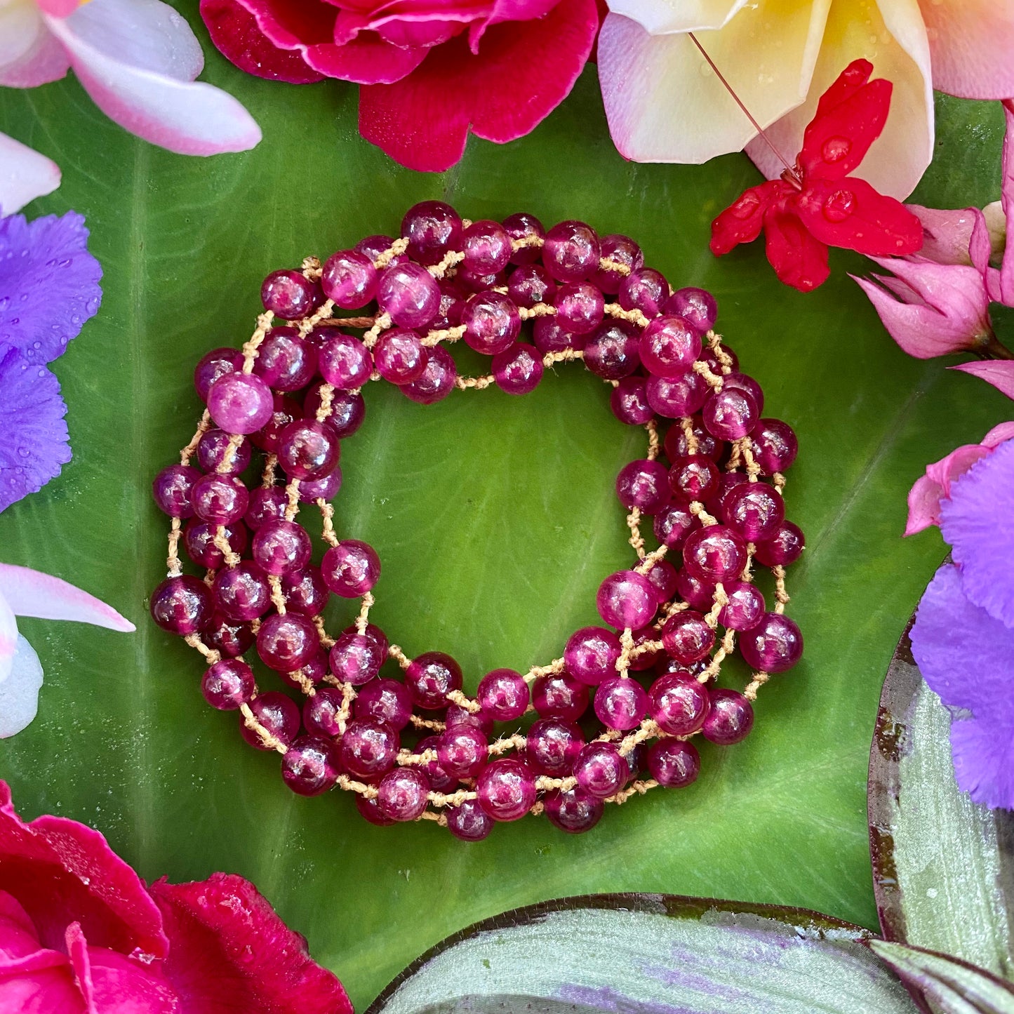 Smooth Ruby Mala
