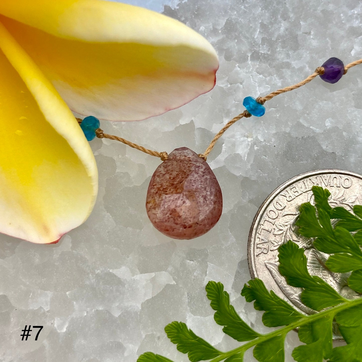 Strawberry Quartz Rainbow Drop