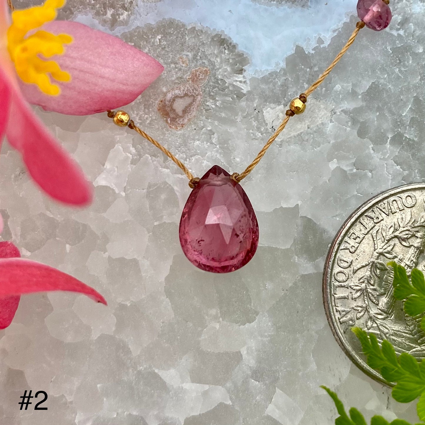 Pink Tourmaline Alohi Drop