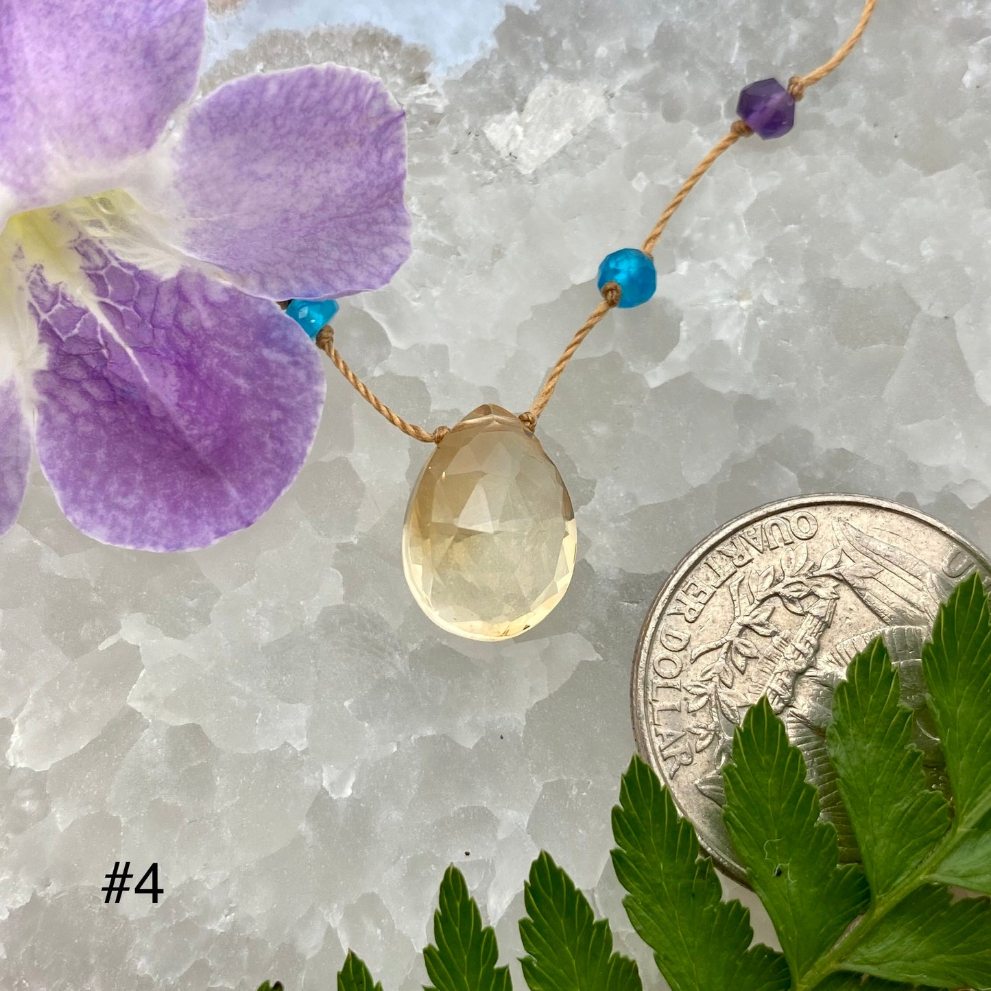 Citrine Rainbow Drop