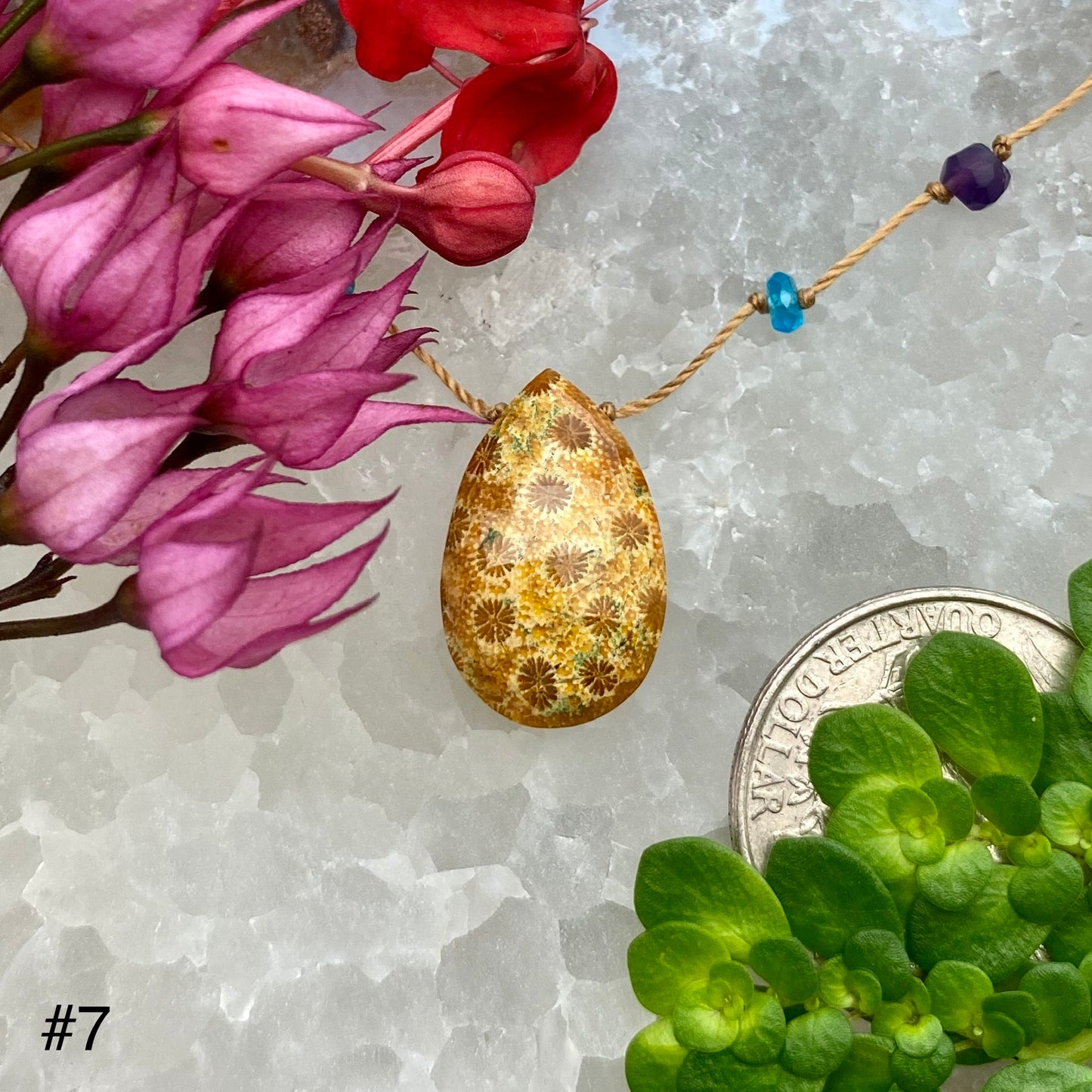 Flower Jasper Rainbow Drop