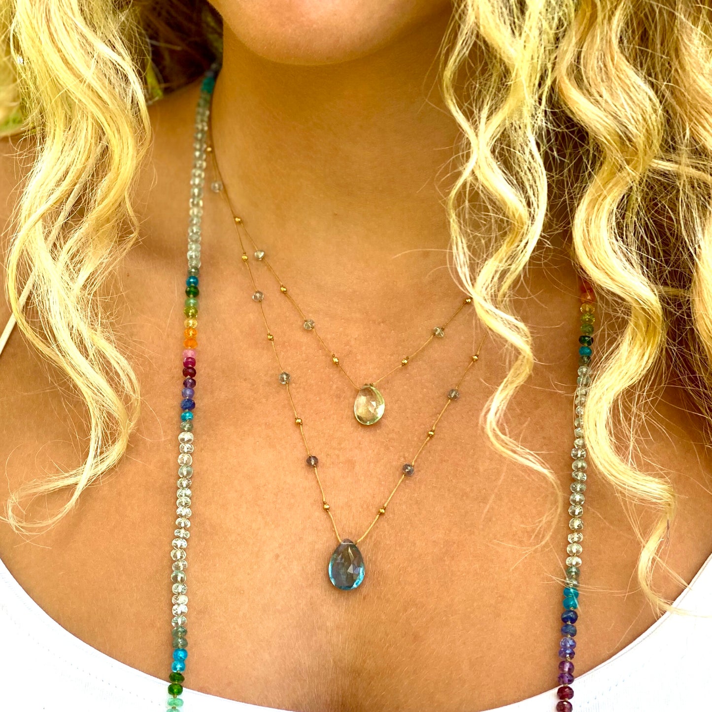 Aquamarine Rainbow Lei