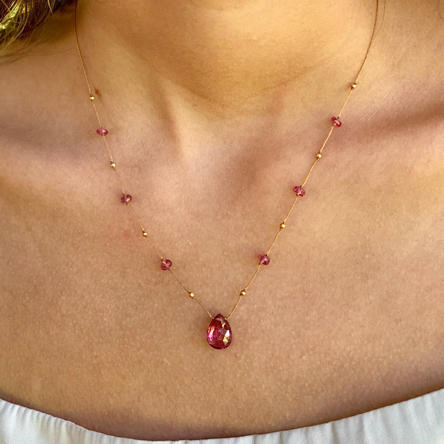 Pink Tourmaline Alohi Drop