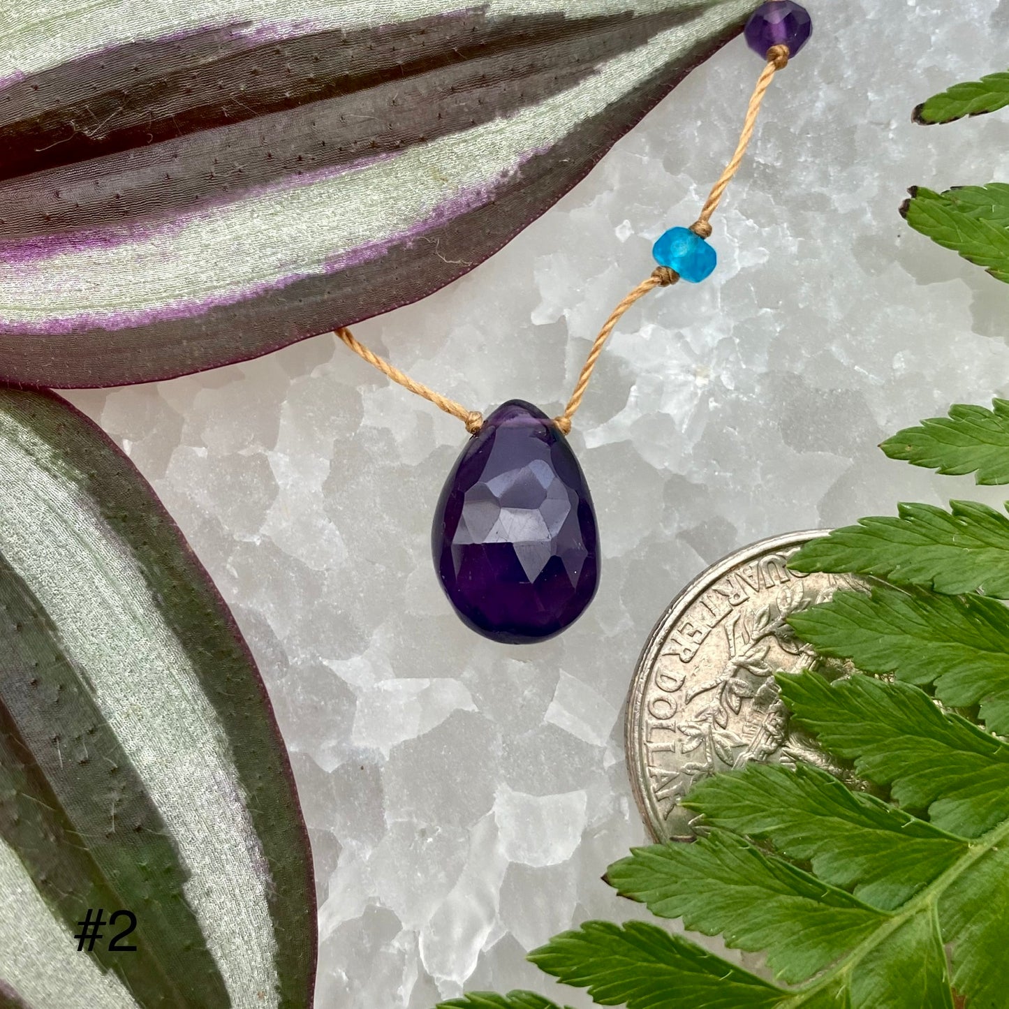 Amethyst Rainbow Drop