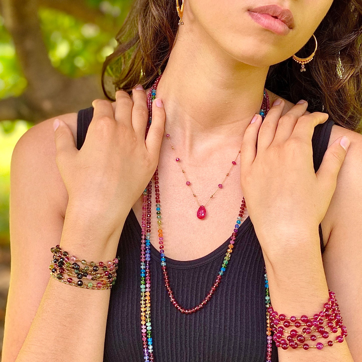 Smooth Ruby Mala