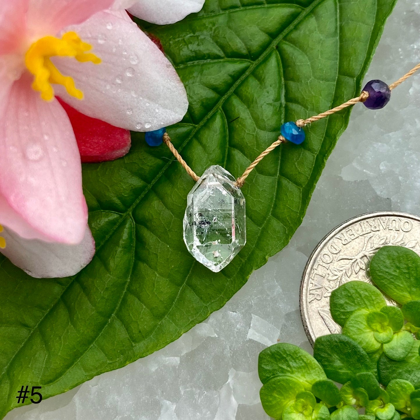 Herkimer Diamond Rainbow Drop