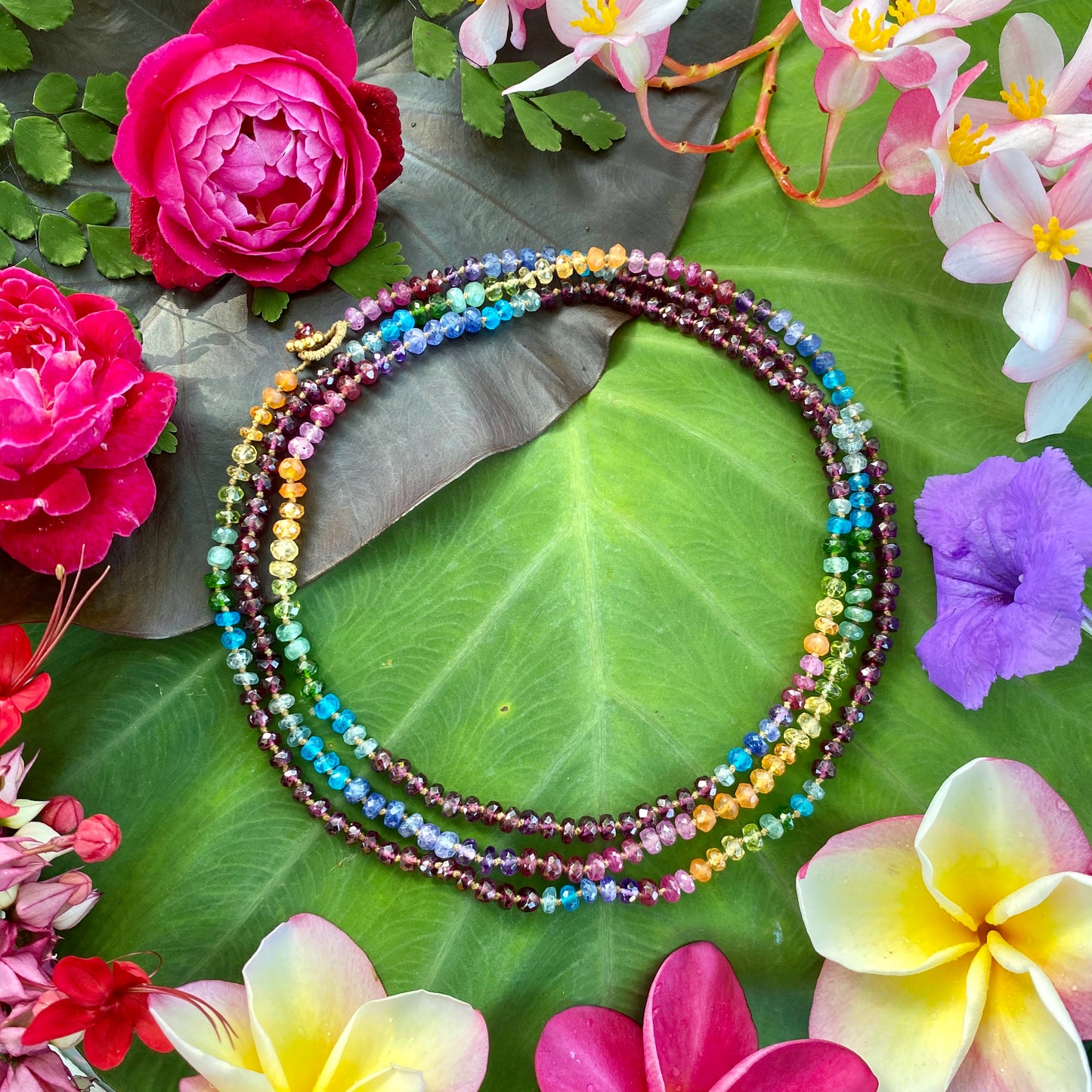 Garnet Rainbow Lei