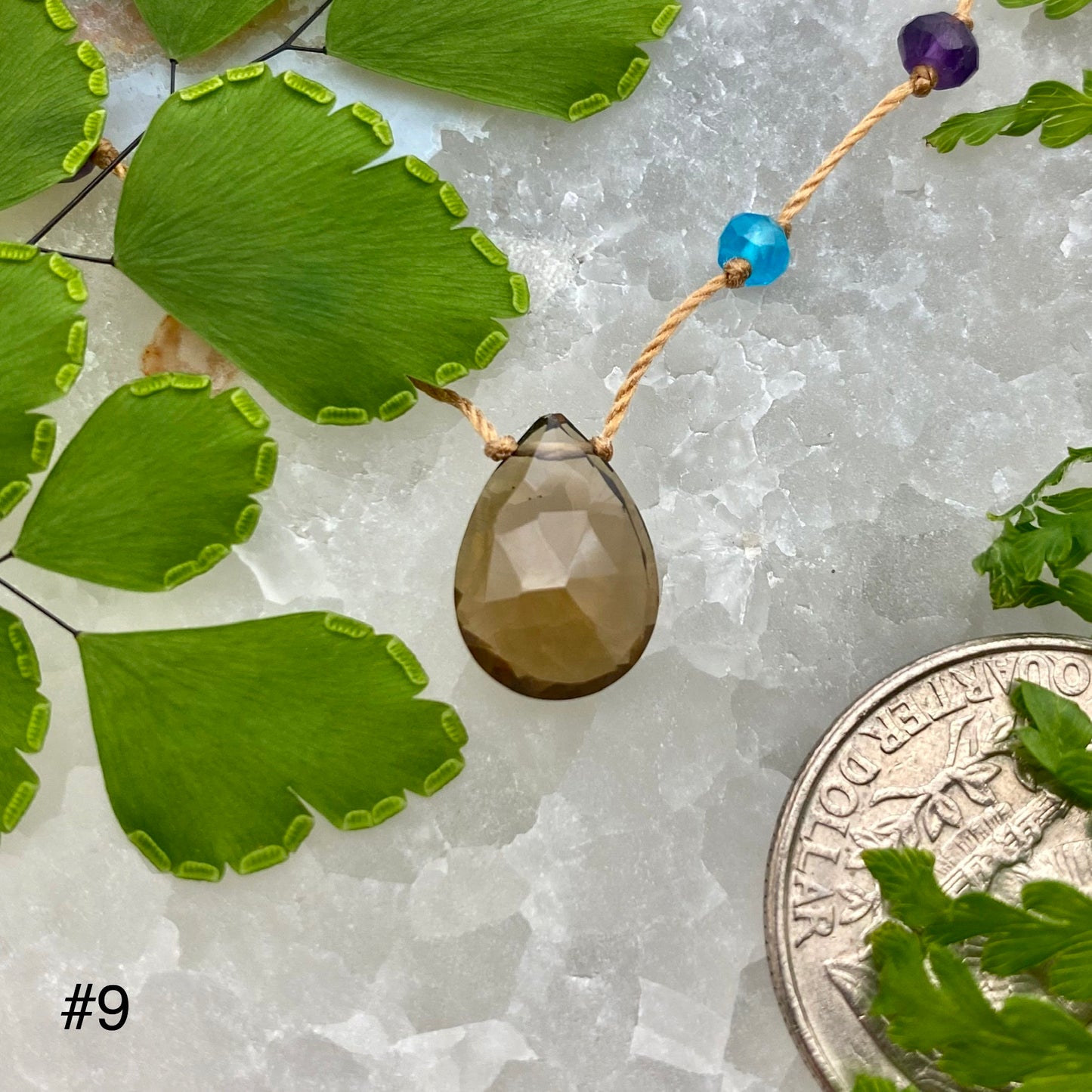 Honey & Olive Quartz Rainbow Drop