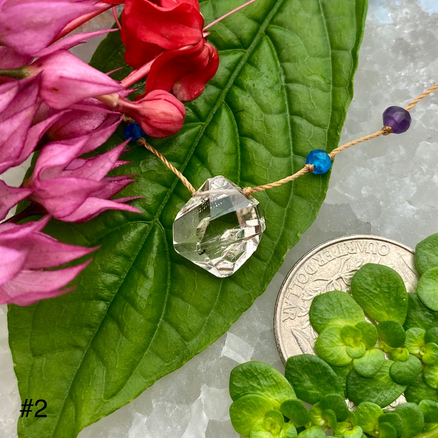 Herkimer Diamond Rainbow Drop