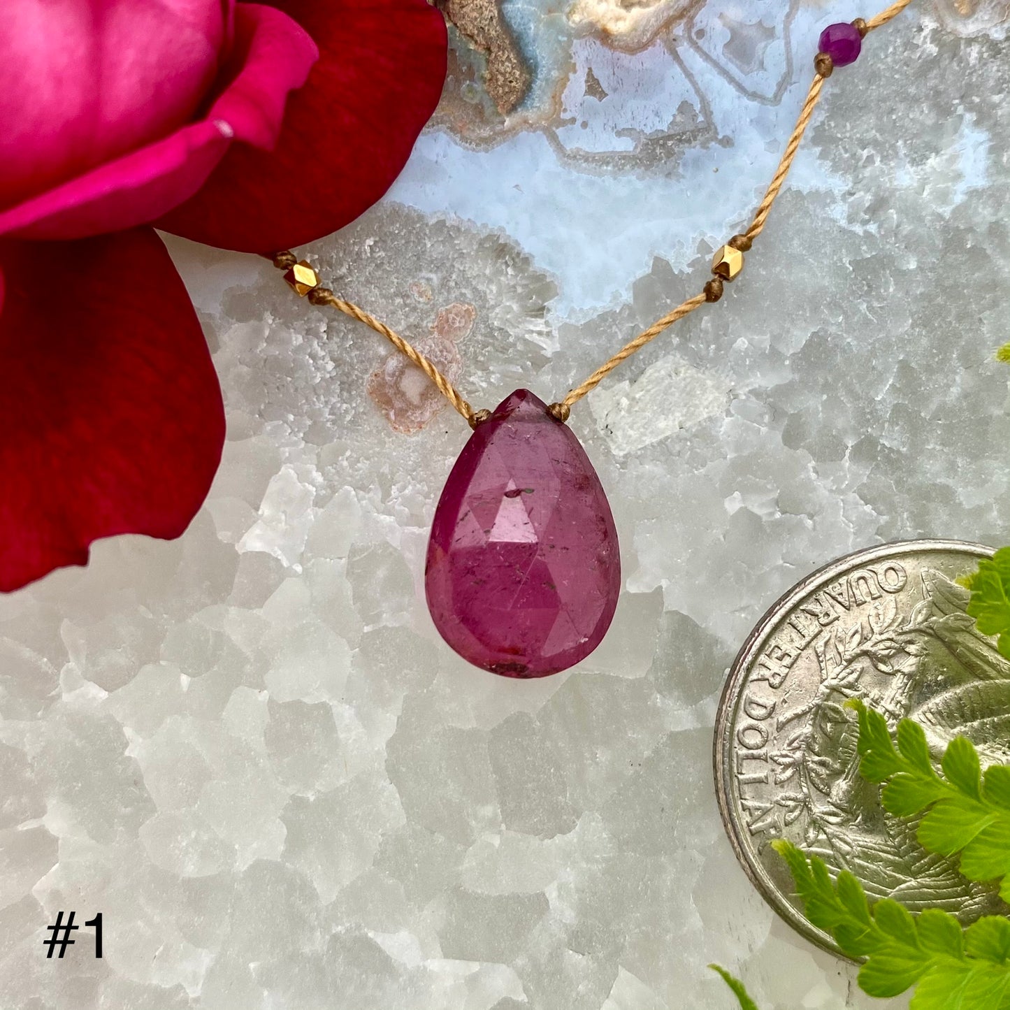 Pink Tourmaline Alohi Drop