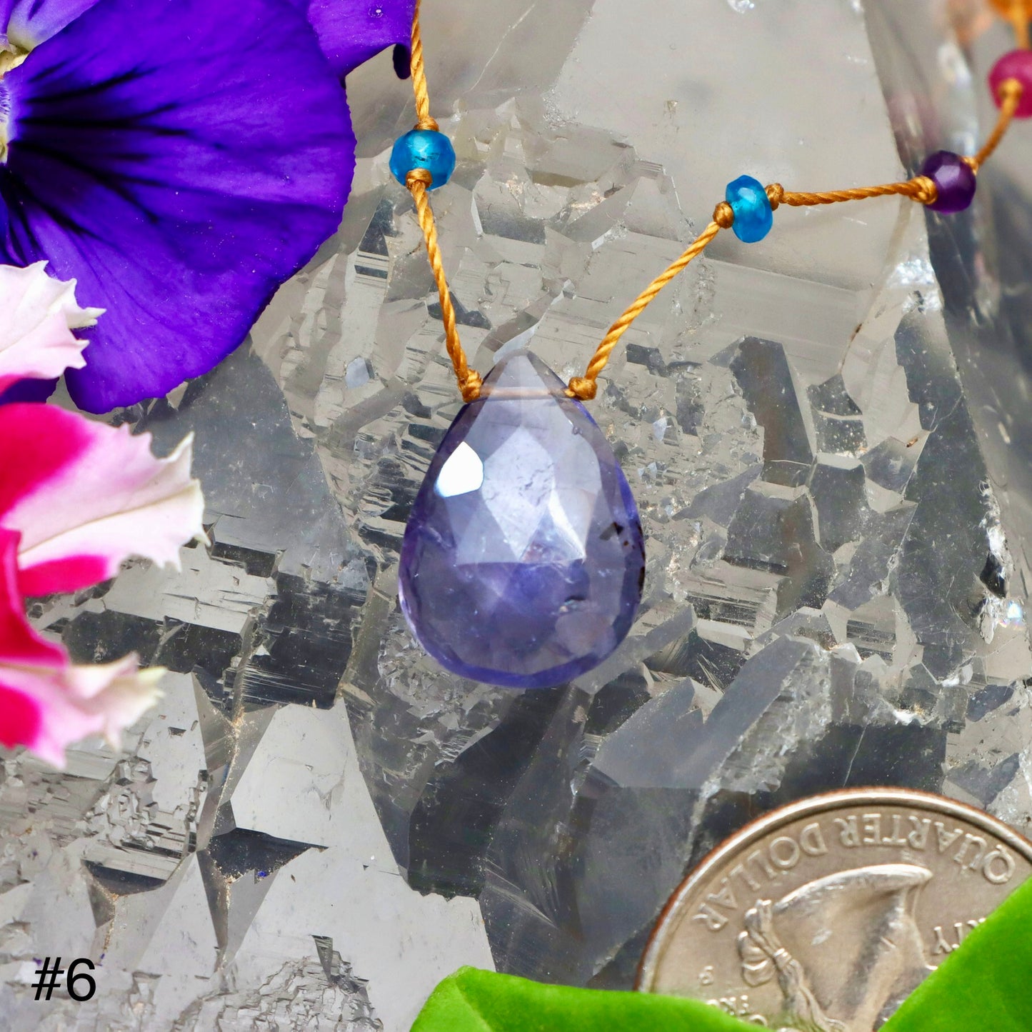 Iolite Rainbow Drop
