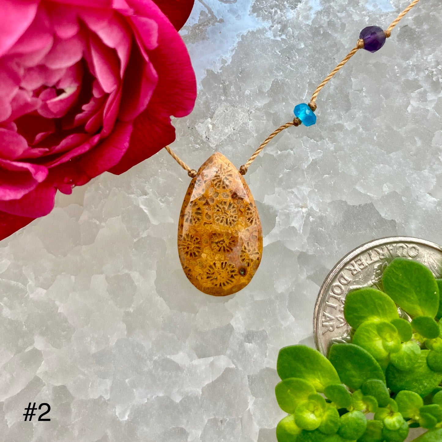 Flower Jasper Rainbow Drop