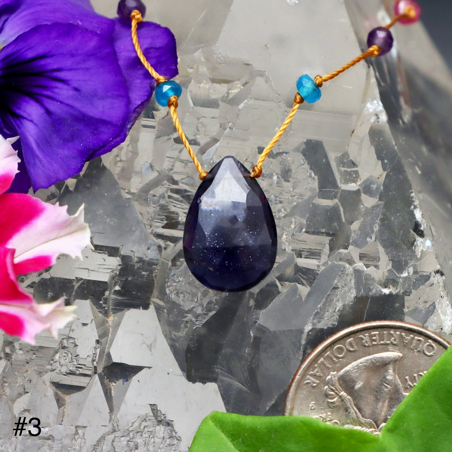Iolite Rainbow Drop
