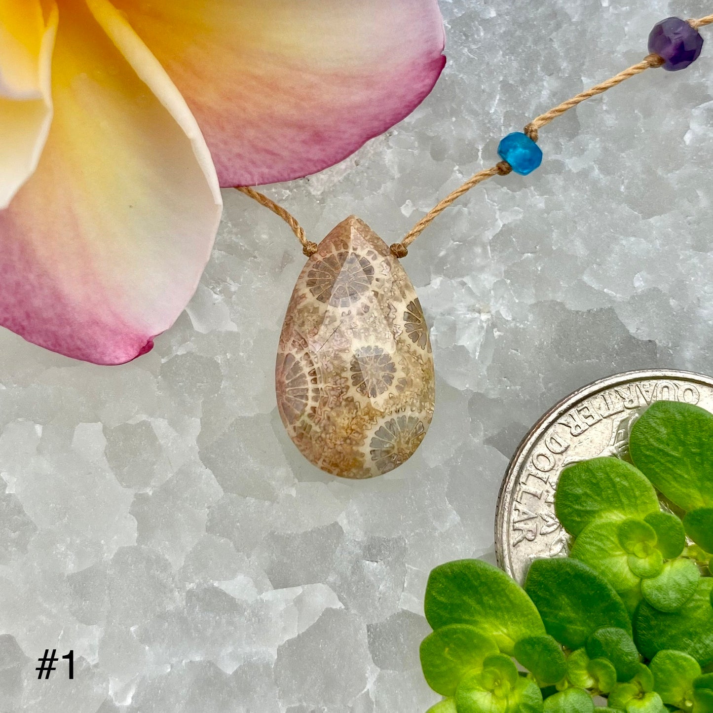 Flower Jasper Rainbow Drop