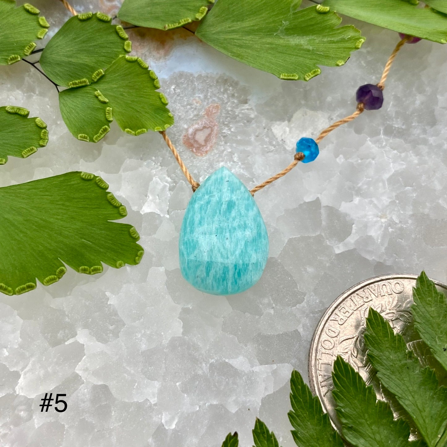 Aqua Amazonite Rainbow Drop