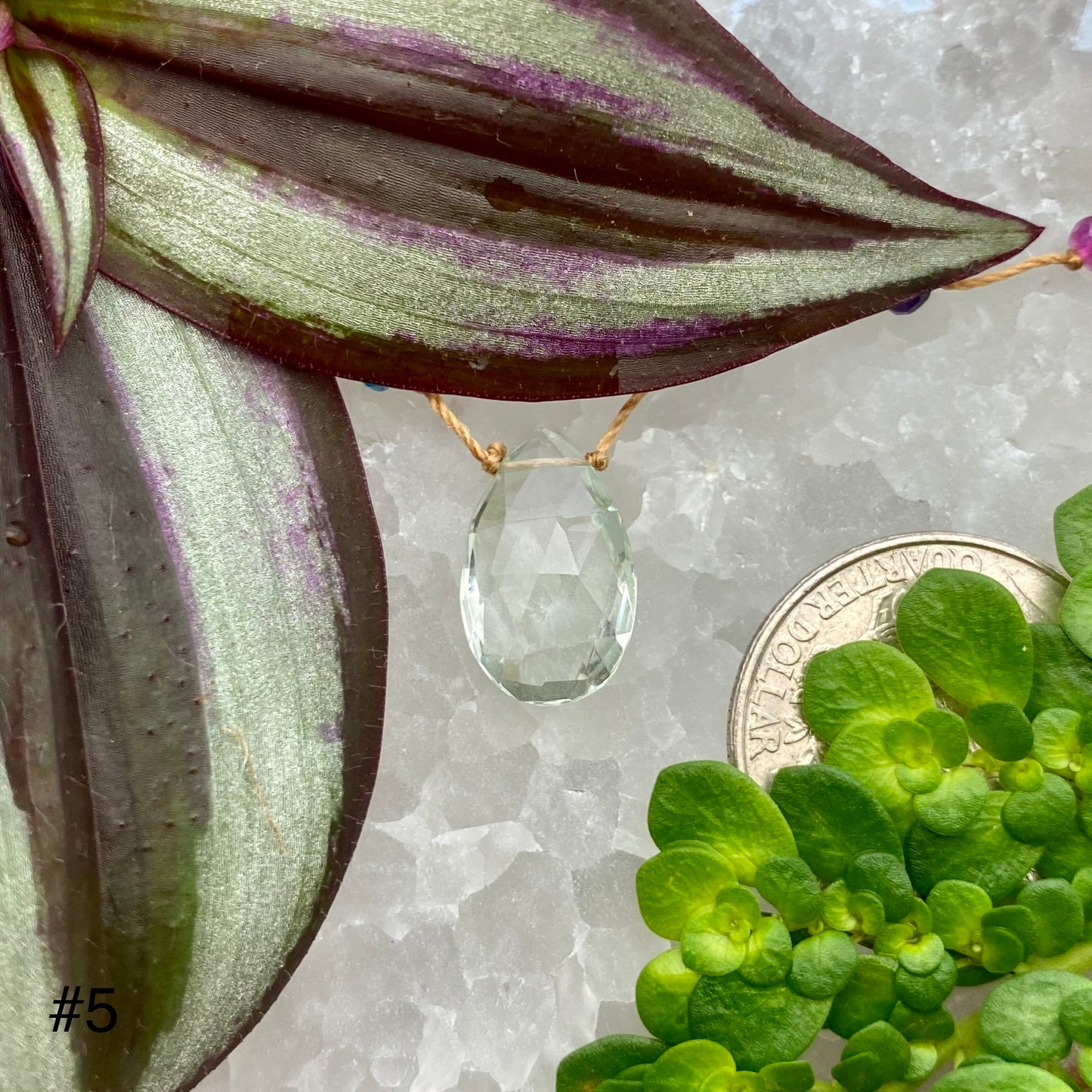 Green Fluorite Rainbow Drop