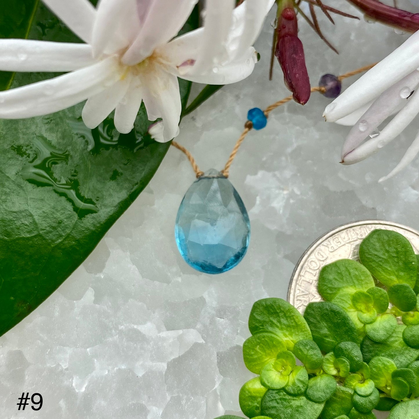 Teal Fluorite Rainbow Drop