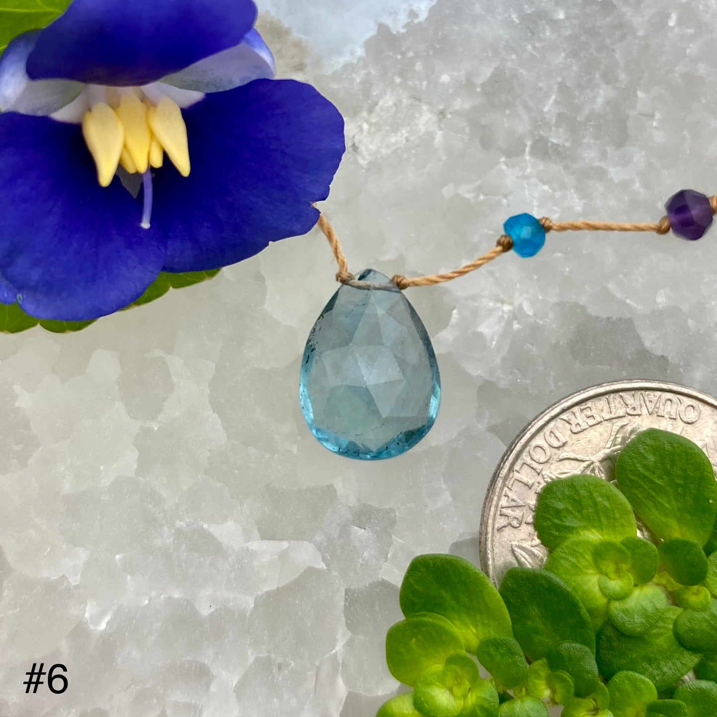 Teal Fluorite Rainbow Drop
