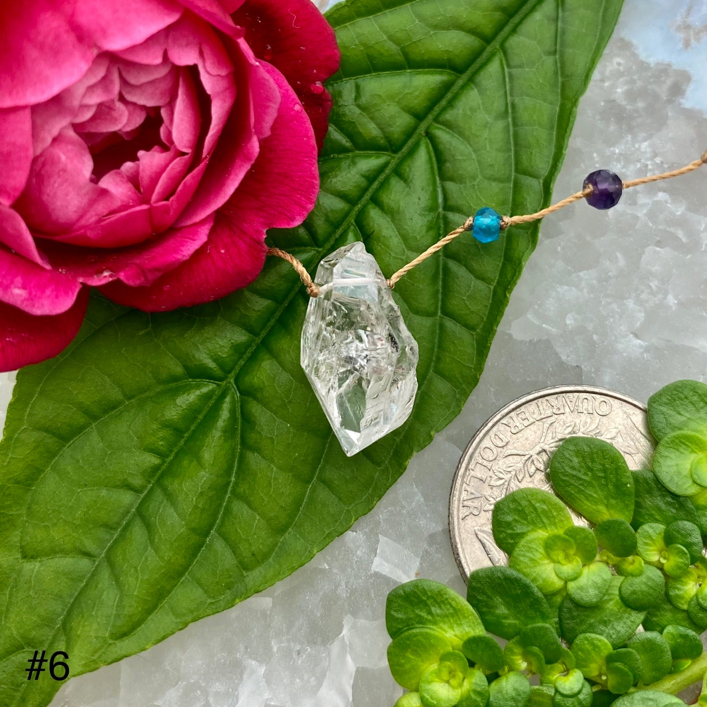 Herkimer Diamond Rainbow Drop