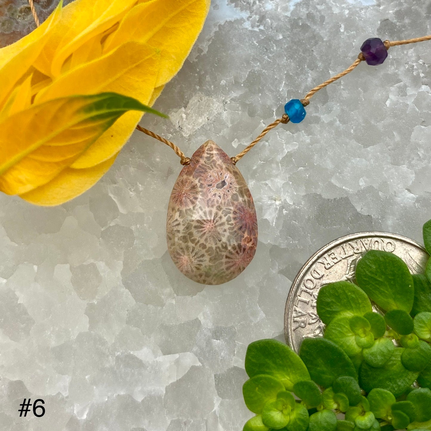 Flower Jasper Rainbow Drop