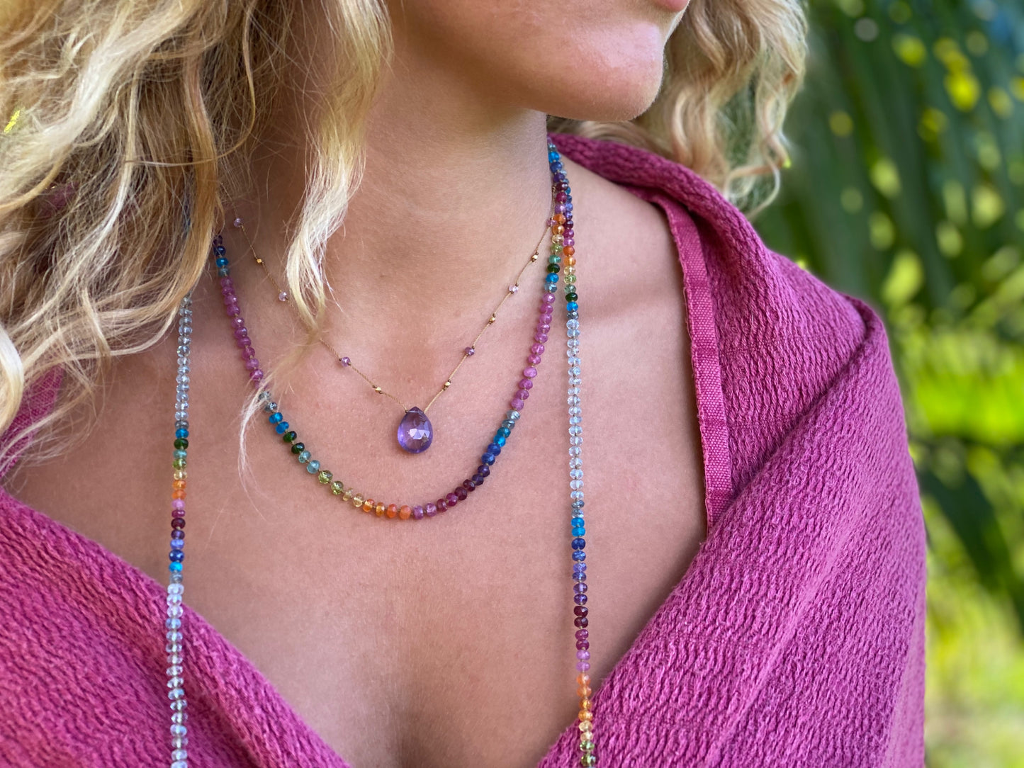 Aquamarine Rainbow Lei