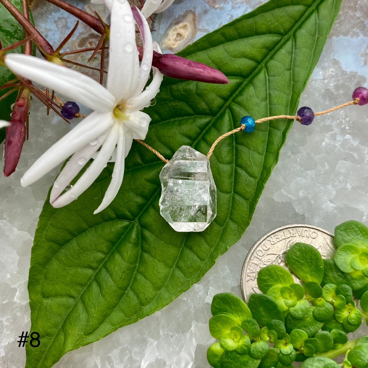 Herkimer Diamond Rainbow Drop