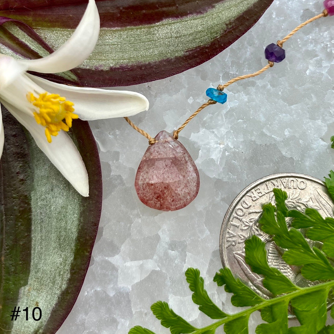 Strawberry Quartz Rainbow Drop