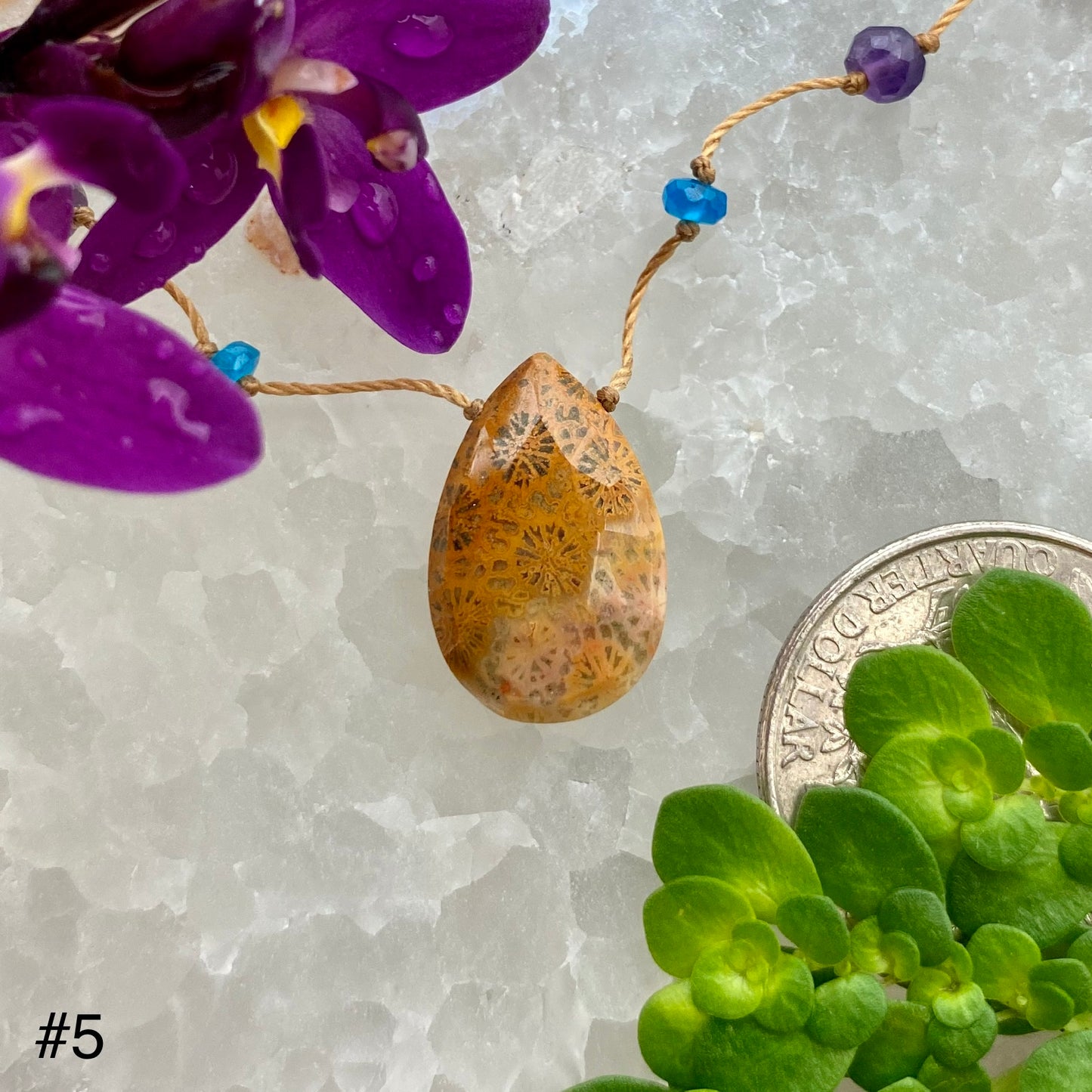 Flower Jasper Rainbow Drop