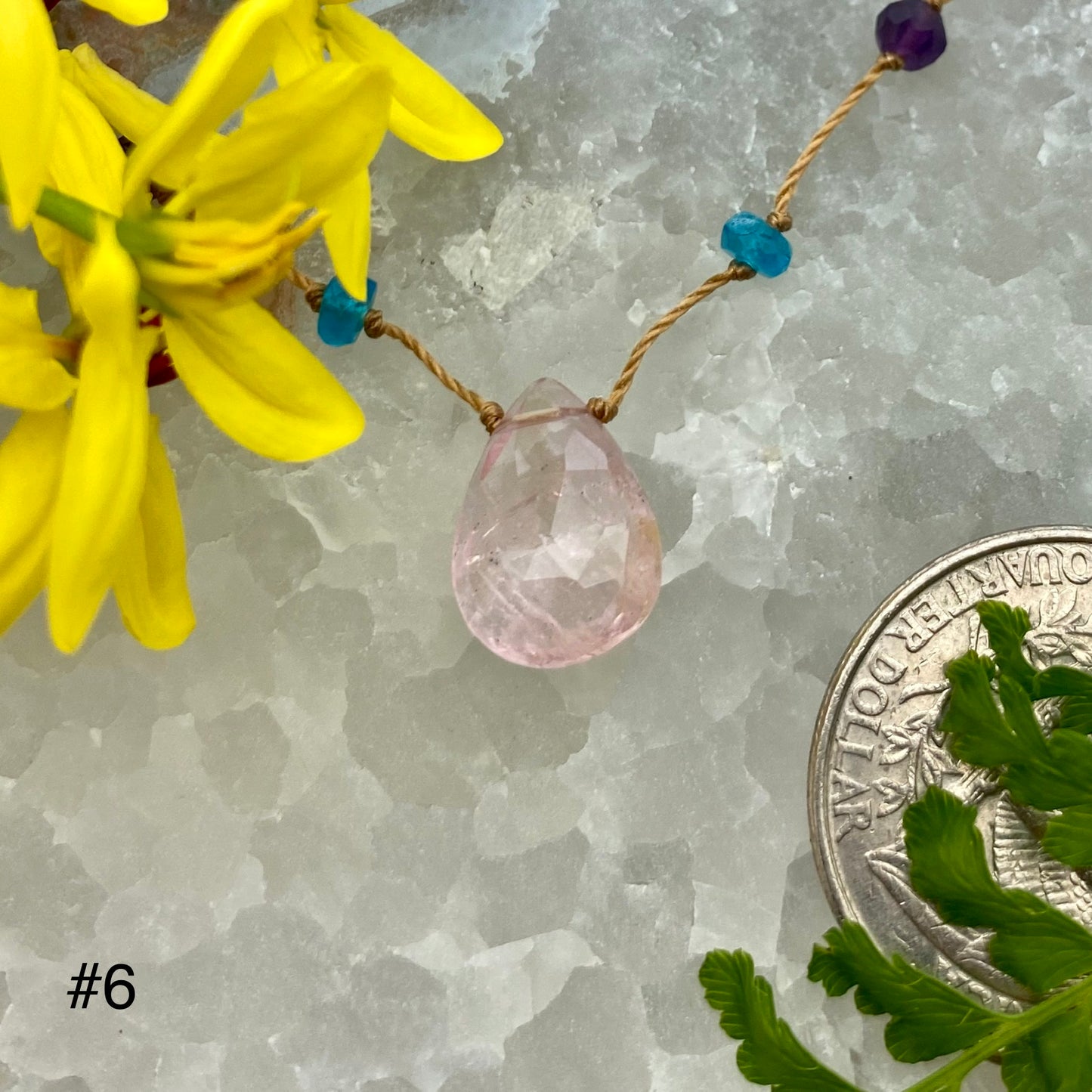 Morganite Rainbow Drop