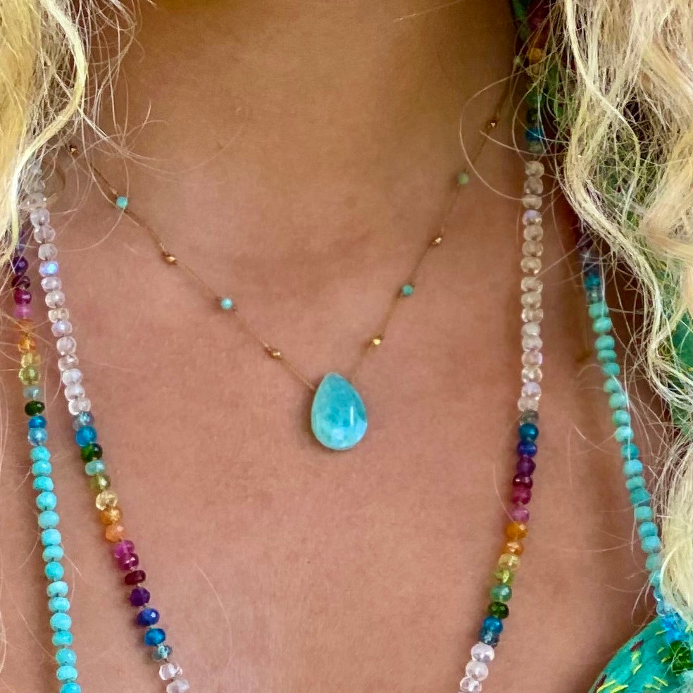 Aqua Amazonite Alohi Drop