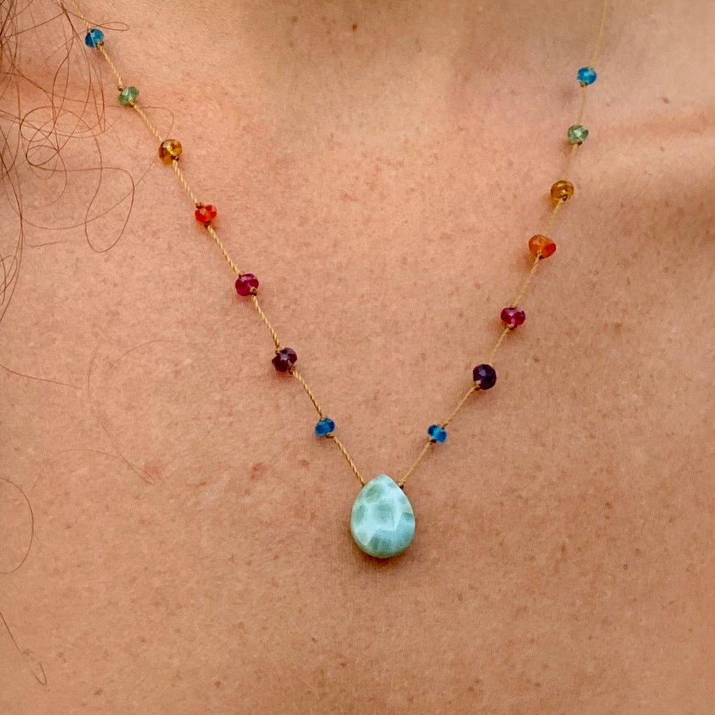 Larimar Rainbow Drop