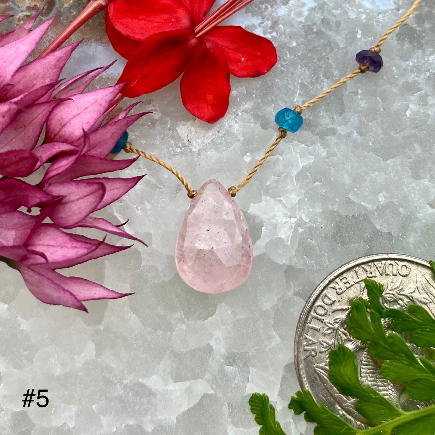 Morganite Rainbow Drop