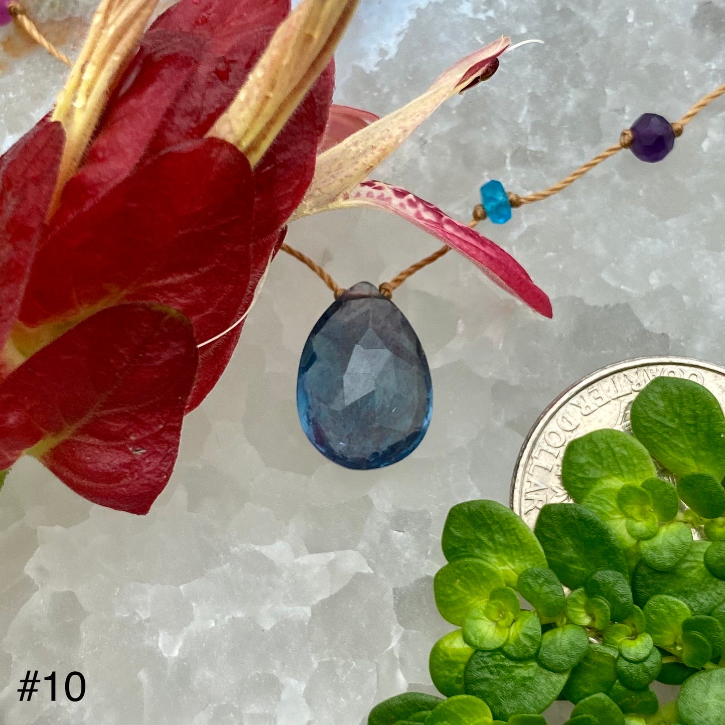 Teal Fluorite Rainbow Drop