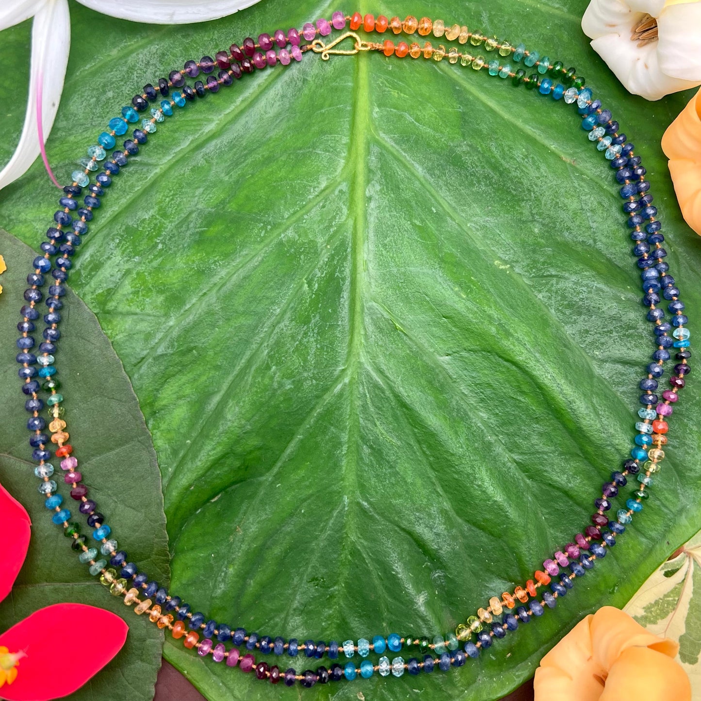 Midnight Sapphire Rainbow Lei