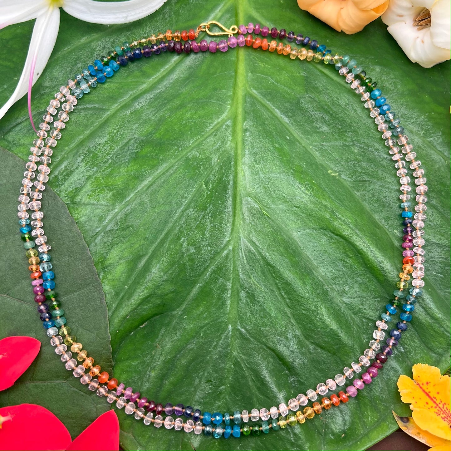 Morganite Rainbow Lei