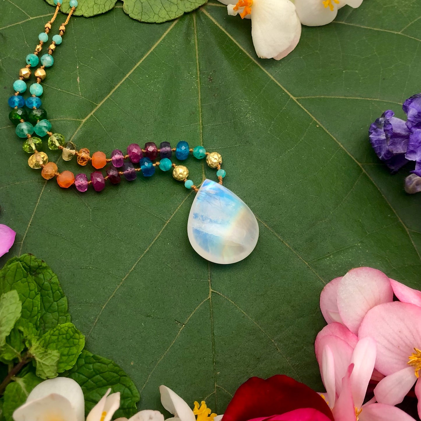 Moonstone & Gold Rainbow Mana