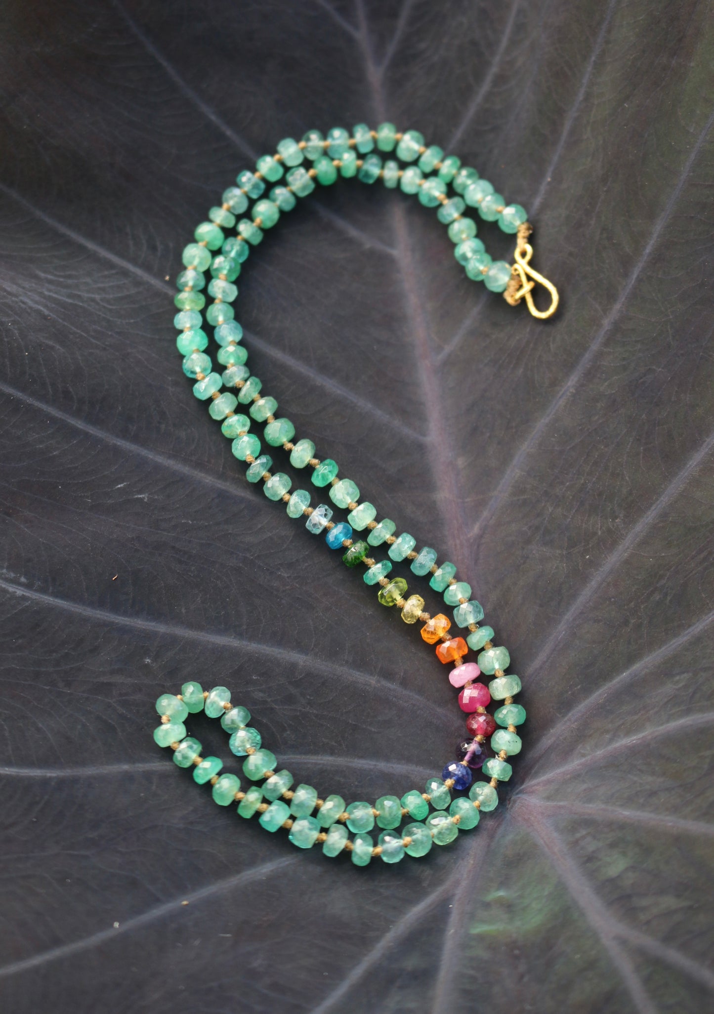 Zambian Emerald Choker Rainbow Lei