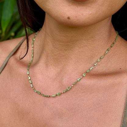 Tsavorite and Gold Necklet