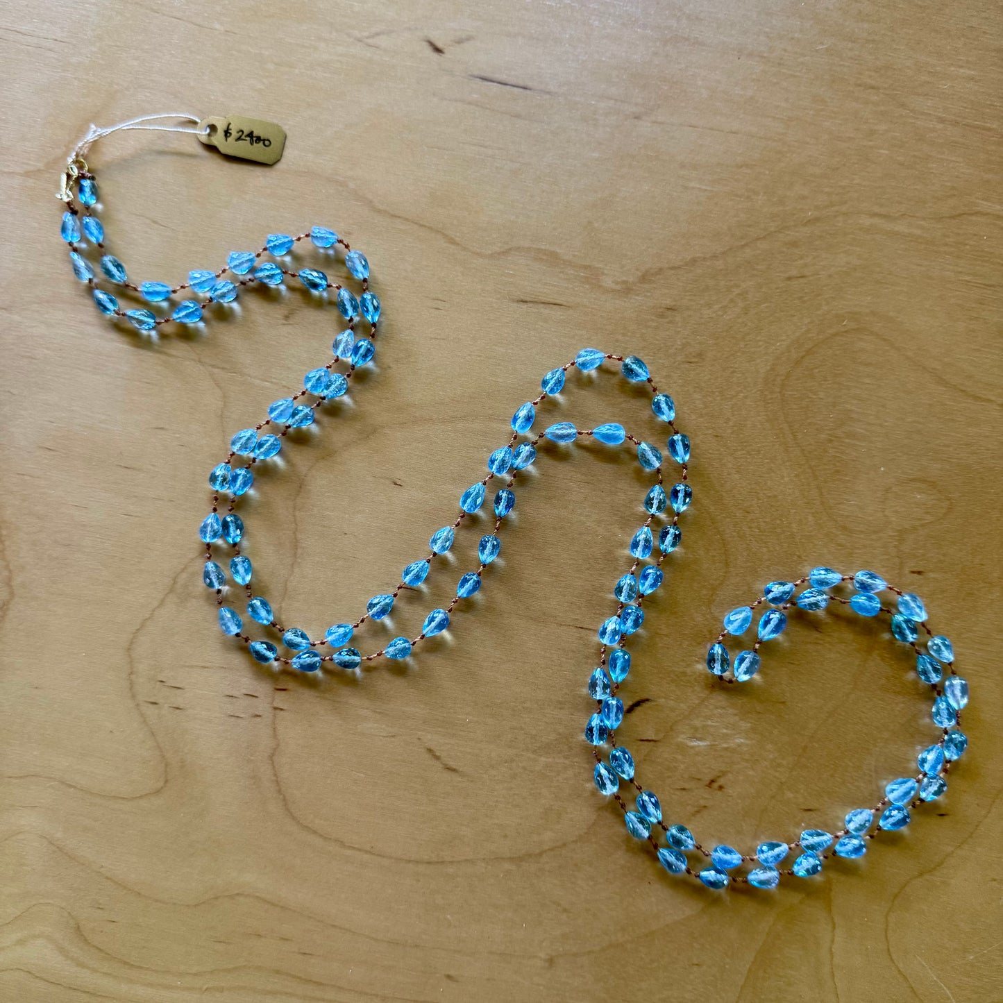 Aquamarine Drop Lei
