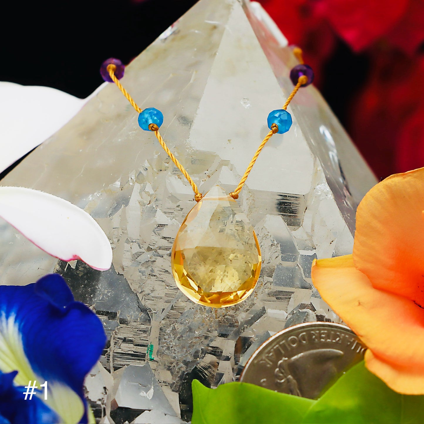 Citrine Rainbow Drop