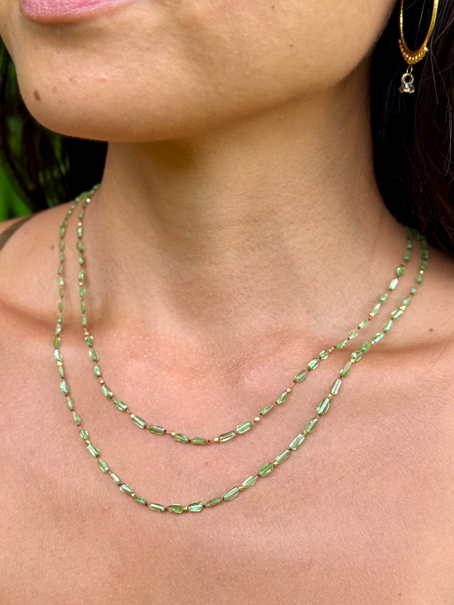 Tsavorite and Gold Necklet