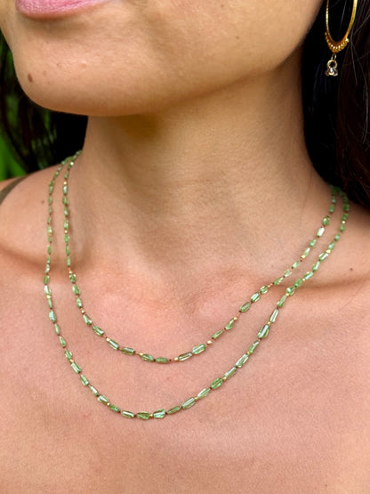 Tsavorite and Gold Necklet