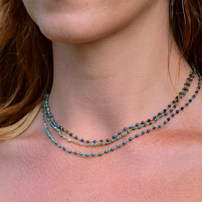 Tiny Chrysocolla Long Lei