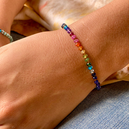 Midnight Sapphire Rainbow Bracelet