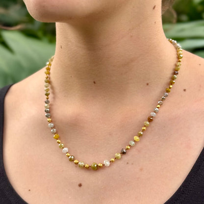Large Diamond & Gold Strand
