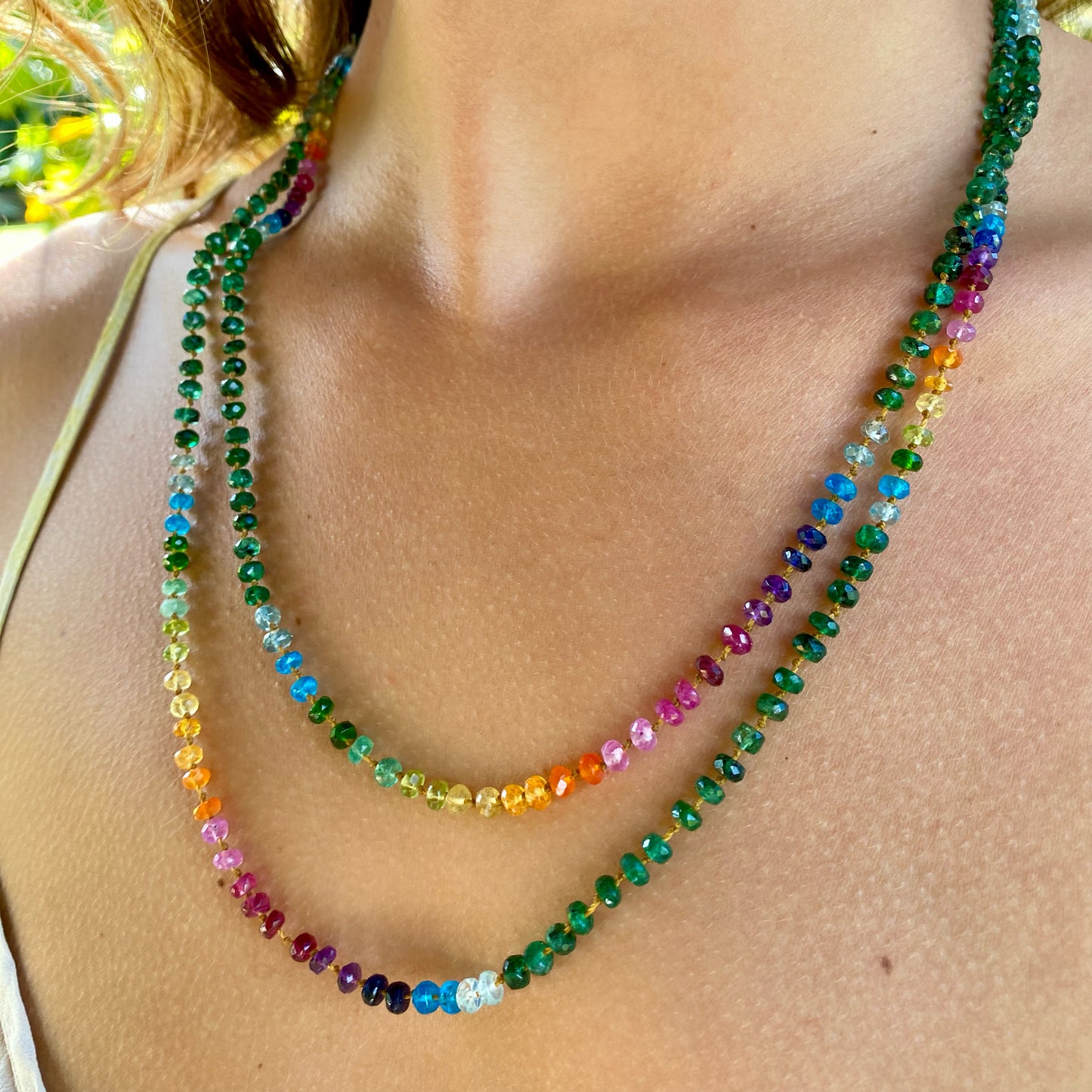 Zambian Emerald Rainbow Lei