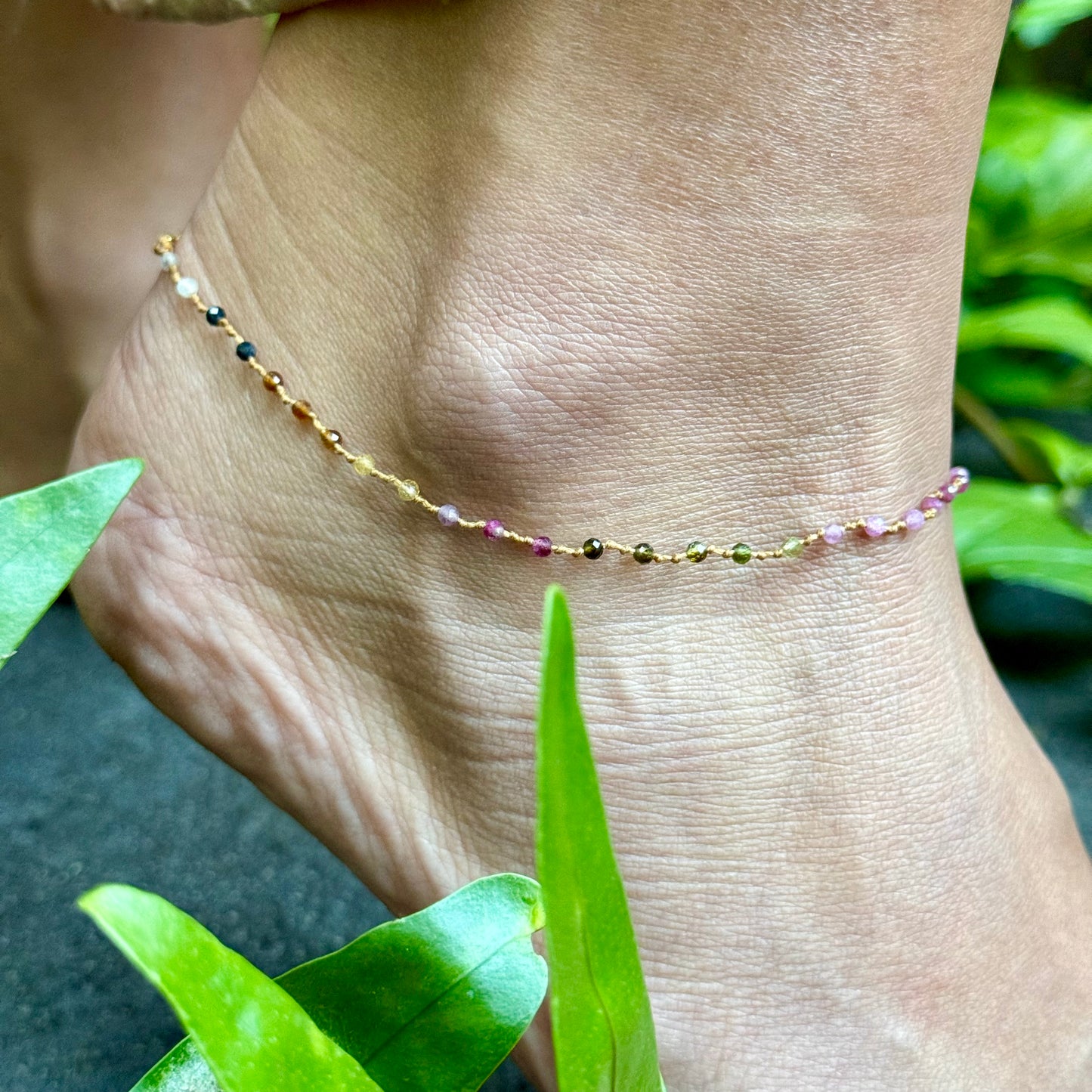 Multi-Tourmaline Anklet
